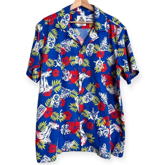 Goonies Dead Man's Isle Sloth Edition First Print Short Sleeve Button Up Mens XL - Picture 1 of 10